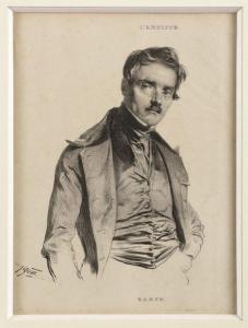 GIGOUX Jean François 1806-1894,Portrait d\’Antoine-Louis Barye en buste,Osenat FR 2019-10-06