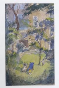 GILBERT Dennis 1922,Back Garden in Chelsea,Gorringes GB 2024-01-15