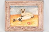 GILBERT Dorothy 1900-1900,Pair of Siamese Cats,1889,Harlowe-Powell US 2012-04-14