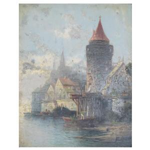 GILBERT FREDERICK 1860-1877,French River Scene,Kodner Galleries US 2020-09-09