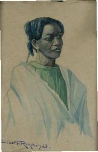 GILBERT RAKOTO 1900,Portrait de malgache,1914,Saint Germain en Laye encheres-F. Laurent 2015-03-22