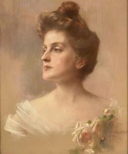 GILBERT René Joseph 1858-1914,Portrait de Mademoiselle,1900,Artcurial | Briest - Poulain - F. Tajan 2019-09-24