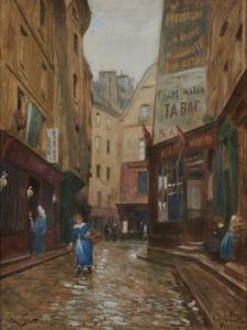 GILBERT Victor Gabriel 1847-1933,Paris, rue Pirouette, Halles,Osenat FR 2024-03-24