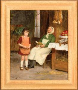 GILBERT Victor Gabriel 1847-1933,Reading Time,Neal Auction Company US 2018-09-15
