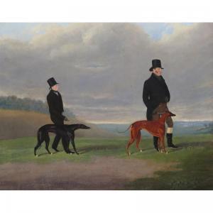 GILBERT W.J 1830-1870,John Parksey with his son out walking Mosquito and,Woolley & Wallis 2018-09-11