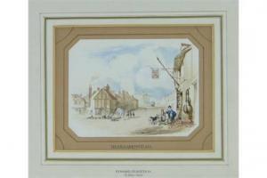 GILBERTSON Edward 1820-1850,Street scene Birkhampstead,Burstow and Hewett GB 2015-10-21