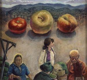 GILBOA Nahum 1917-1976,People and Fruits,Montefiore IL 2007-11-14