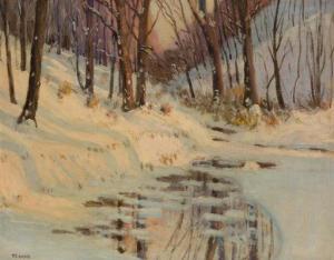 GILCHRIST F(letcher) 1856-1940,A pond in winter,John Moran Auctioneers US 2020-01-26