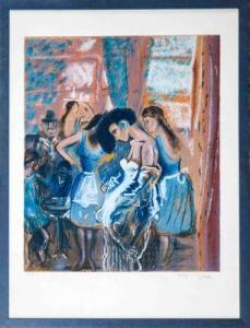 GILDOR Jacob 1948,Scène de café,Cannes encheres, Appay-Debussy FR 2021-12-17