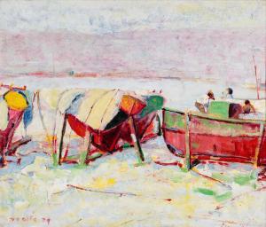 GILE Selden Connor 1877-1947,Boats in Dry Docks,1929,Bonhams GB 2023-11-08