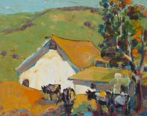 GILE Selden Connor 1877-1947,Farmhouse with Grazing Cattle,Bonhams GB 2023-08-02