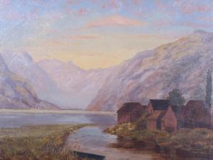 GILES Edith,view of a lake with distant mountains,Crow's Auction Gallery GB 2017-09-13