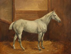 GILES Godfrey Douglas Major 1857-1923,horse in a stable,1897,Ewbank Auctions GB 2023-03-23