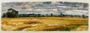 GILES Graham 1942,Suffolk cornfield with stormy sky,Bonhams GB 2010-12-02