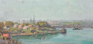 GILES John 1885,Fort Dennison, Sydney Harbour,1916,Elder Fine Art AU 2020-07-07