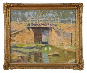GILES John 1885,The Old Bridge,Elder Fine Art AU 2020-07-07
