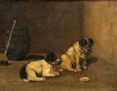 GILL Arthur 1800-1900,Two Terriers Wearing Muzzels,Rowley Fine Art Auctioneers GB 2017-02-21
