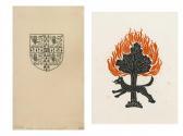 GILL Eric Arthur 1882-1940,Coat of Arms; a design for Cambridge University Pr,Cheffins GB 2022-10-27