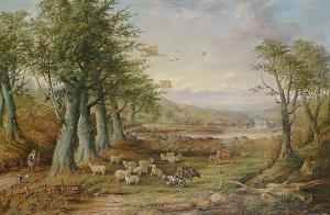 GILL F.H 1800-1800,An extensive pastoral landscape with a figure on a track,Bonhams GB 2005-01-11