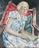 GILL Justin Moray 1903-1996,Portrait of Sunday Brent,Theodore Bruce AU 2023-05-15