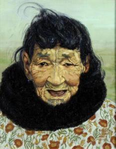 GILL Lunda 1928-2003,Siberian Eskimo, Alaska - Lady from Gambell,1978,Jackson Hole US 2010-09-18