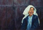 GILL Lunda 1928-2003,Uygur Woman - White Scarf,1987,Hindman US 2021-05-07