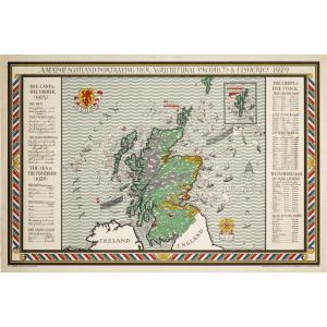 GILL MacDonald 1884-1947,A MAP OF SCOTLAND,1929,Lyon & Turnbull GB 2018-04-11
