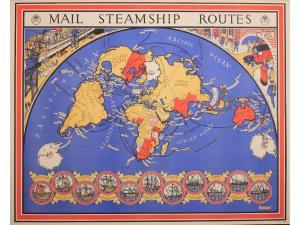 GILL MacDonald 1884-1947,Mail Steamship Routes,Onslows GB 2020-11-26