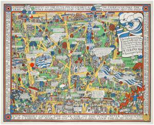 GILL MacDonald 1884-1947,PETER PAN MAP of KENSINGTON GARDENS, London Underg,1923,Bonhams 2018-04-12