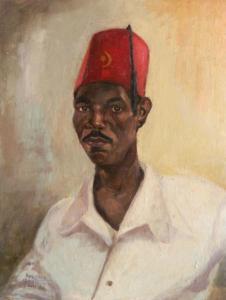 GILL Meshach,Portrait of Man with Fez,1957,Rachel Davis US 2017-05-13