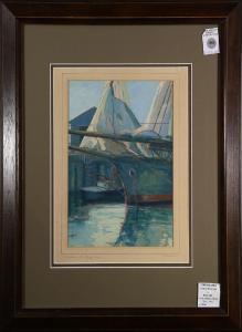 GILL Ross R 1887-1969,Sails a Drying,Clars Auction Gallery US 2018-06-16