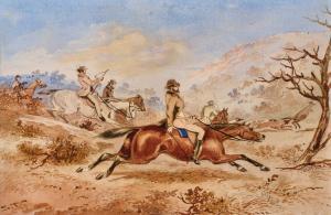 GILL S.T 1818-1880,The Kangaroo Hunt,Menzies Art Brands AU 2024-03-27