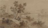 GILL S.T 1818-1880,Two Figures in Landscape,Leonard Joel AU 2020-12-01