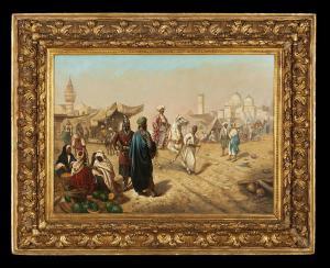 GILLAR Robert 1800-1900,An Ottoman Empire Market Scene,New Orleans Auction US 2015-10-16