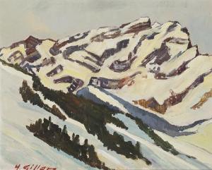 GILLARD Henri Vincent 1902-1980,Les Diablerets sous la neige,Dogny Auction CH 2015-06-09