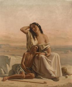 Gillarduzzi Luigi 1822-1856,Hagar and Ismael in the Desert,1851,Palais Dorotheum AT 2012-09-12