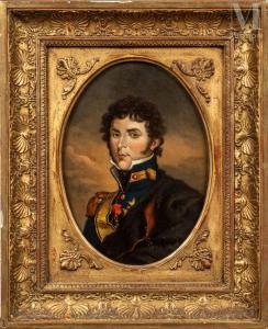 GILLBERG Jakob Axel 1769-1845,Portrait de Jean-Baptiste Jules Bernadotte, pr,1812,Millon & Associés 2023-11-23