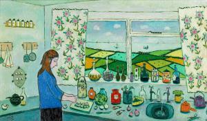 GILLCHREST Joan 1918-2008,The View From My Kitchen,Bonhams GB 2023-11-29