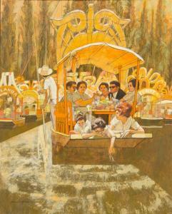 GILLEN Denver Laredo 1914,Floating Gardens of Xochimilco Mexico,1965,Hindman US 2016-05-25