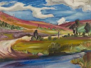 GILLES Barthel 1891-1977,River Landscape,1950,Auctionata DE 2016-10-11