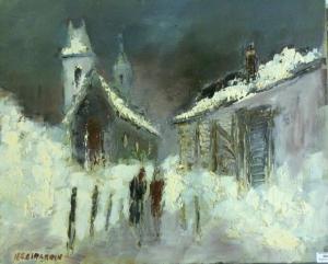 GILLES GIRARDIN Henri 1923,Paysage de neige,Rossini FR 2014-01-28