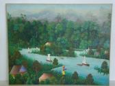 gilles Joseph Jean 1943,Haitian Landscape,Philip Weiss US 2009-09-13