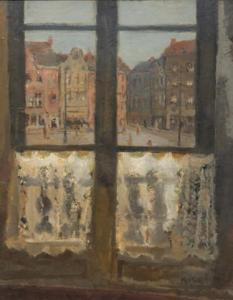 GILLES Piet 1908-1995,Een uitzicht vanuit het kunstenaarsatelier in Leuven,Venduehuis NL 2022-10-11