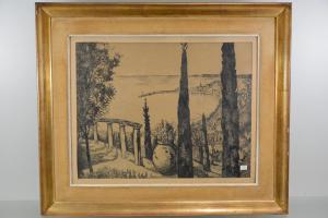 GILLES Piet 1908-1995,Vue de Menton,Rops BE 2017-05-21