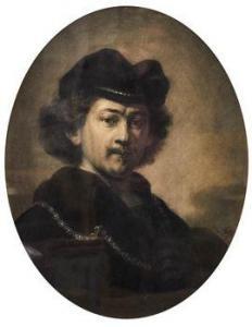 GILLET Eugene 1859-1938,Autoportrait d'après Rembrandt,Mercier & Cie FR 2021-07-04