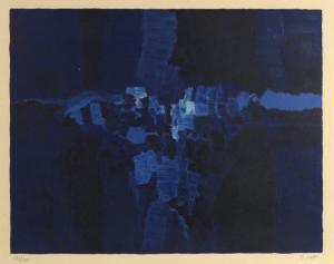 GILLET Roger Edgard 1924-2004,Composition en bleu,Deburaux & Associ FR 2014-03-17