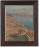 GILLIAND Vincent Aimé 1920-1990,Paysage du Lavaux,Piguet CH 2013-12-11