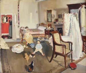 GILLIGAN Barbara 1913-1995,Interior scene,1947,Ewbank Auctions GB 2019-04-25