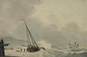 GILLIS HACCOU Lodewijk 1792-1826,The unloading of a ship,1823,Glerum NL 2010-09-06