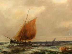 GILLMAN W,Fishing boats at sea; and moored fishing boat and ,Golding Young & Co. GB 2009-08-05